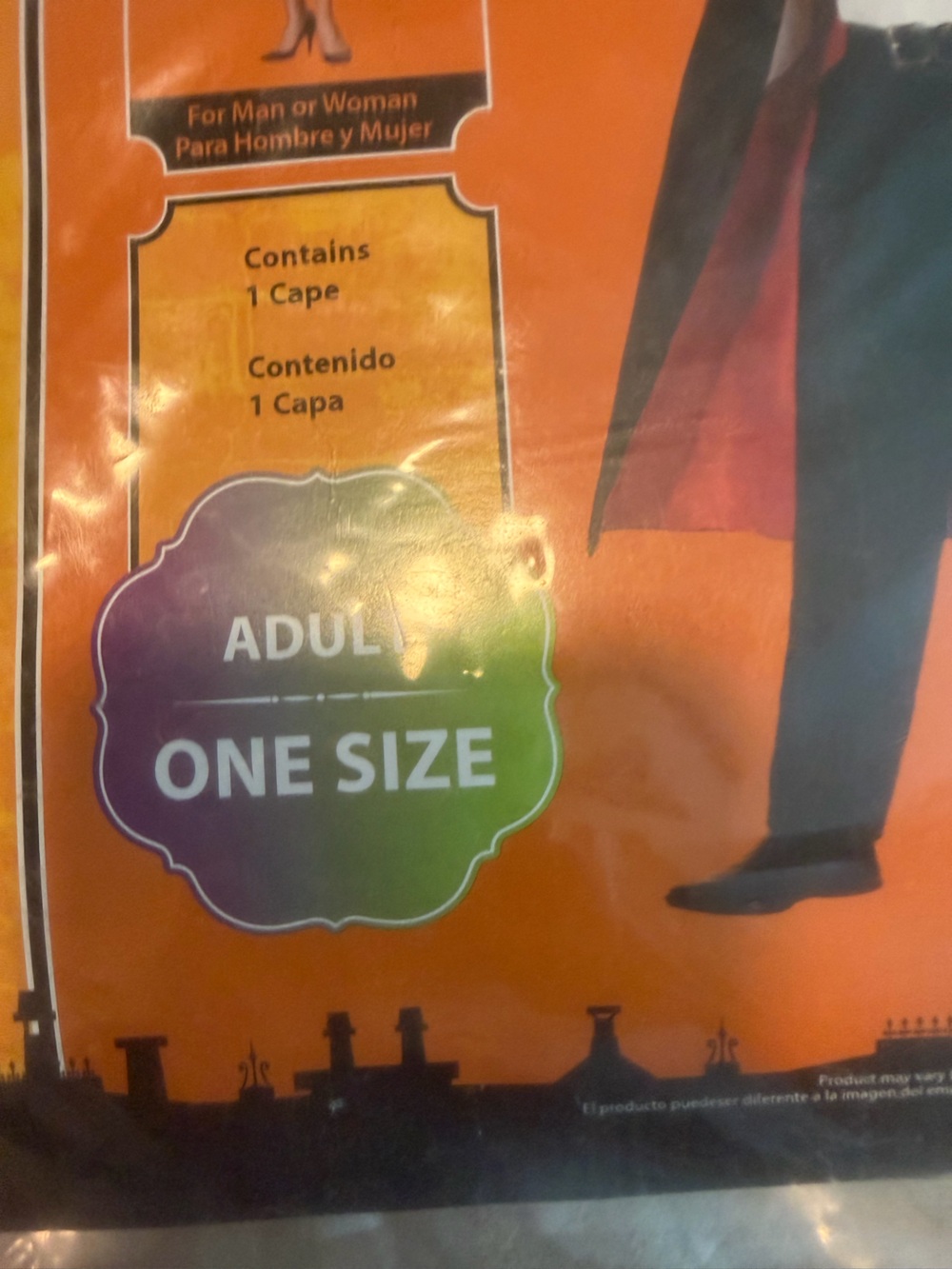 Vampire Cape Rversible, Adult Size - Picture 4 of 4